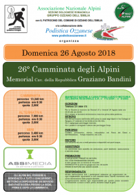 26° Camminata degli Alpini - Memorial Cav. della Repubblica Graziano Bandini