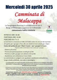Camminata di Malacappa