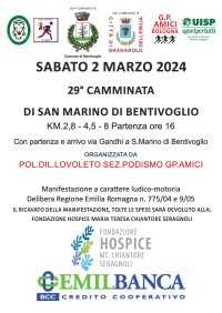 29° Camminata di Bentivoglio - Fondazione Hospice Seragnoli