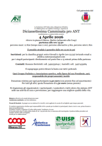 17^ Camminata pro ANT