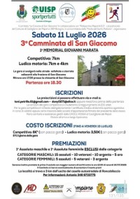 3* Camminata per S. Giacomo
