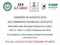 23^ CAMMINATA SAGRA DI LOVOLETO