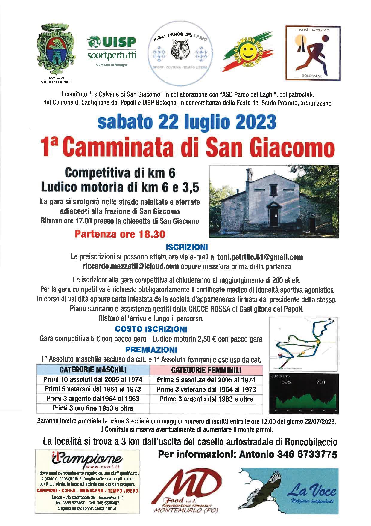 LICANDINA CAMMINATA DI SAN GIACOMO 22 LUGLIO