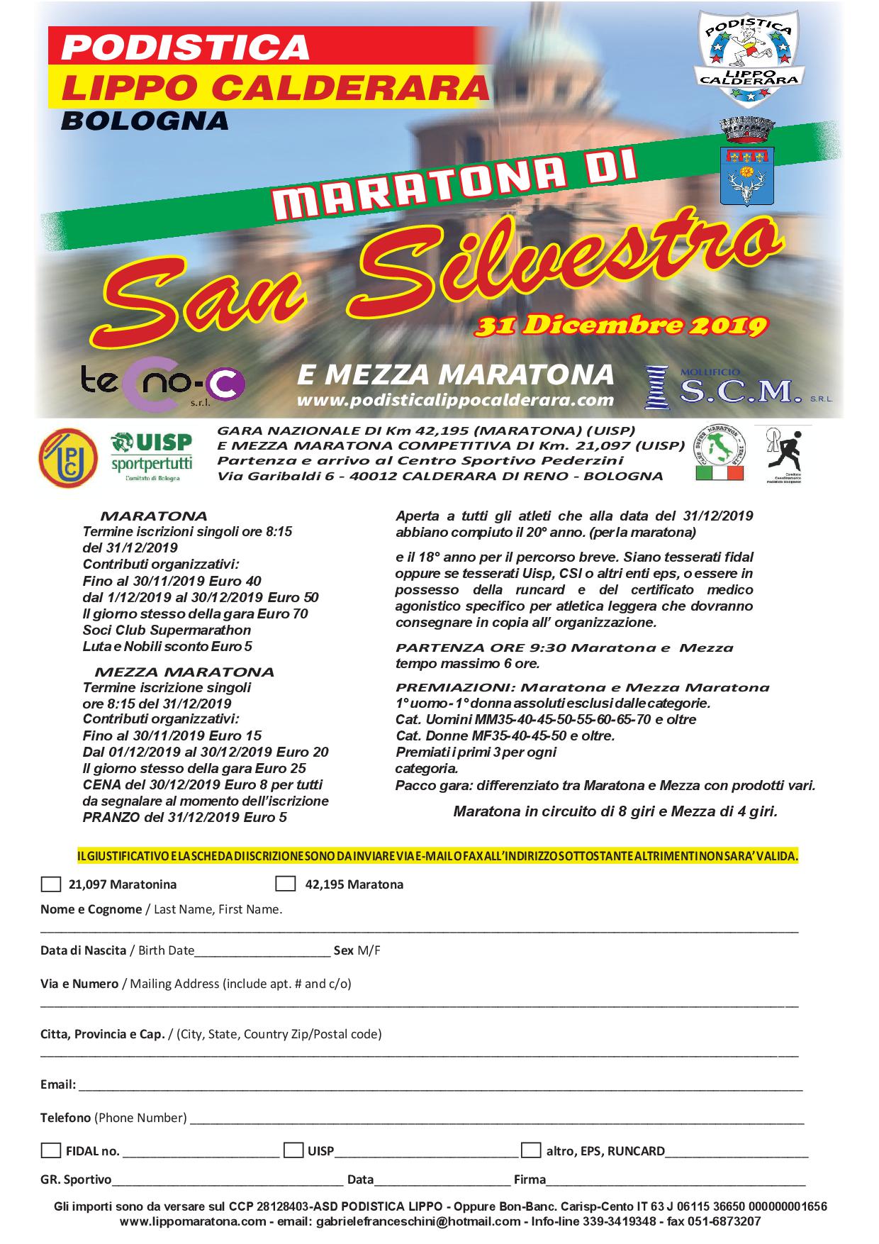 volantino maratonasansilvestro