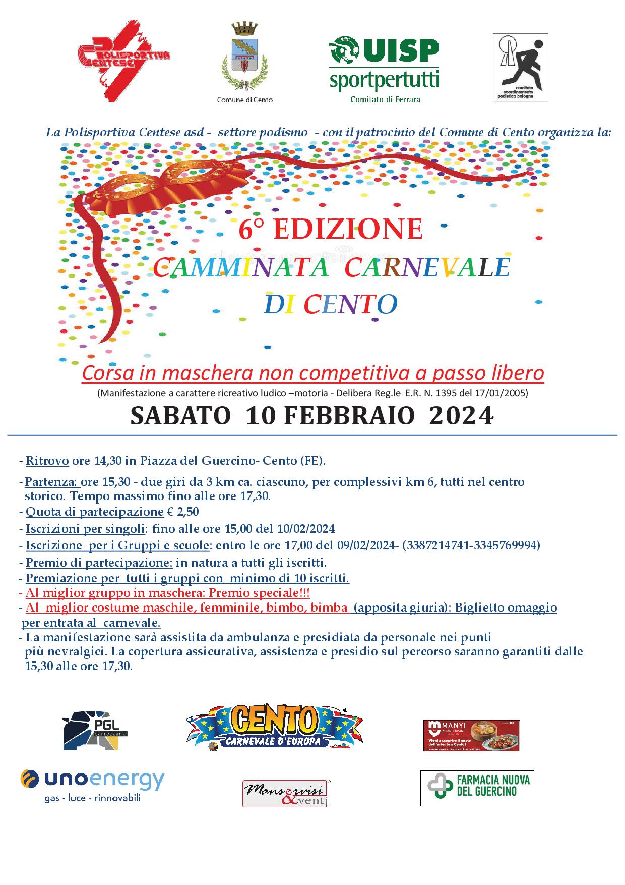 VOLANTINO CAMMINATA CARNEVALE 2024 DEFINITIVO