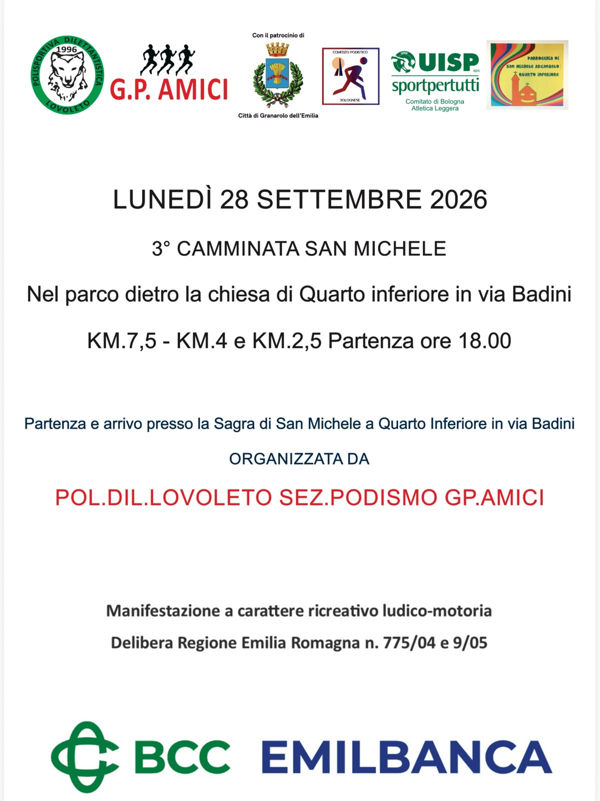 locandina camminata di san michele