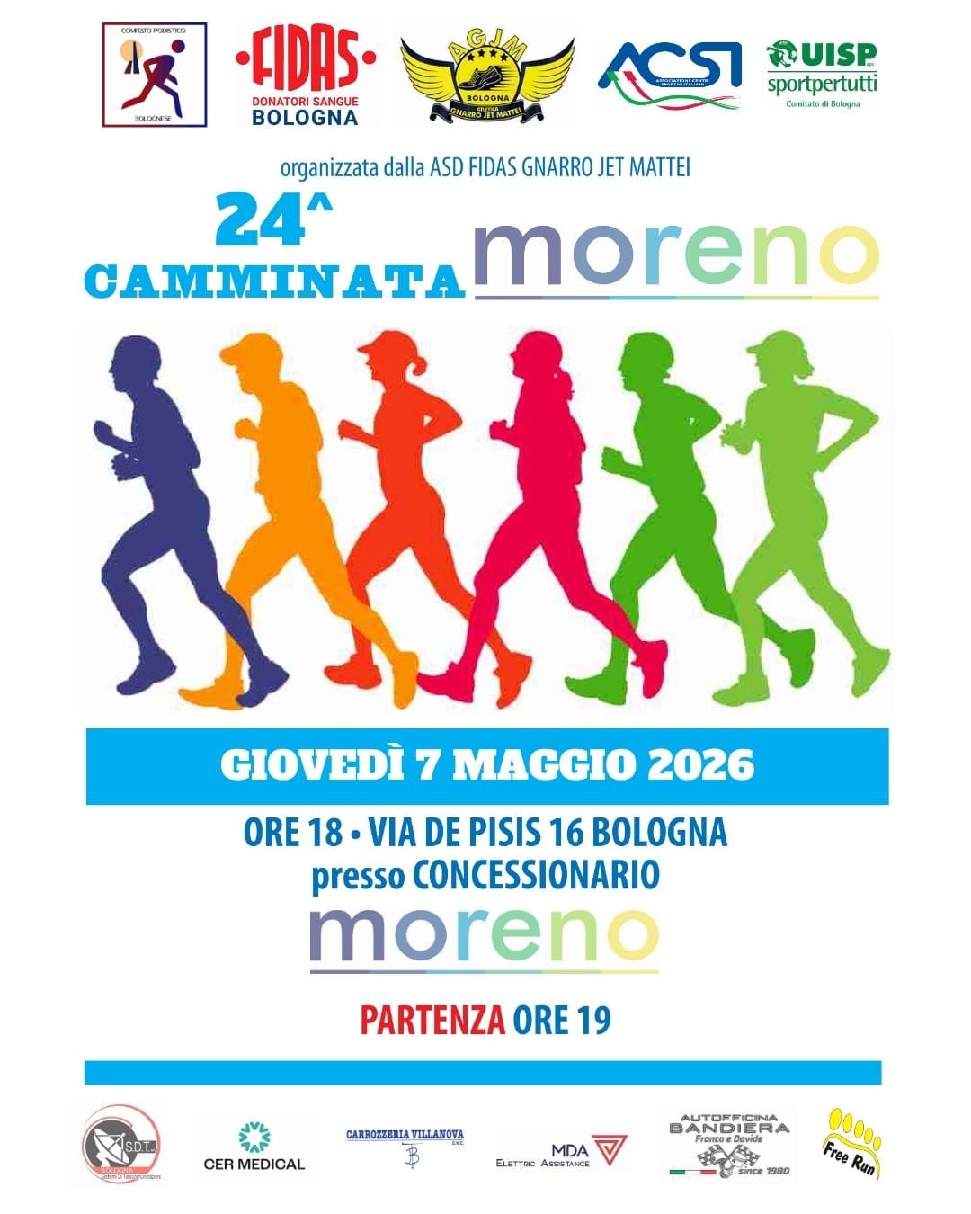 locandina camminata moreno