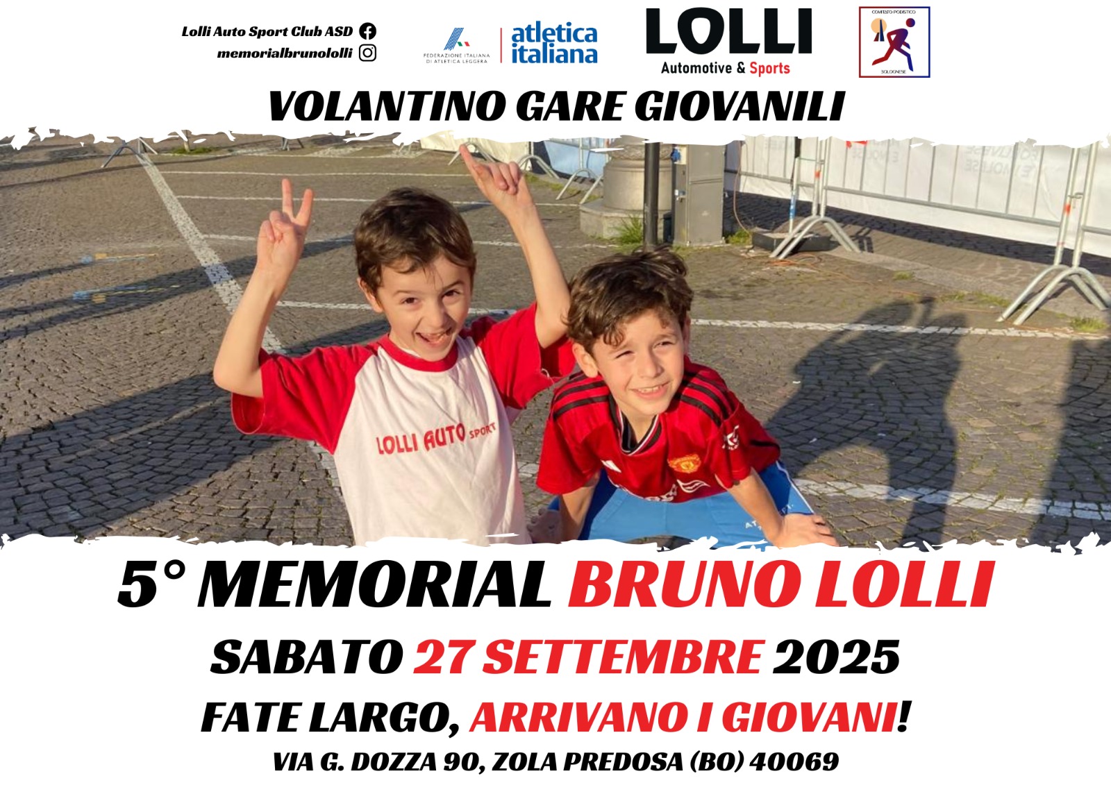 memorial lolli locandina gare giovanili
